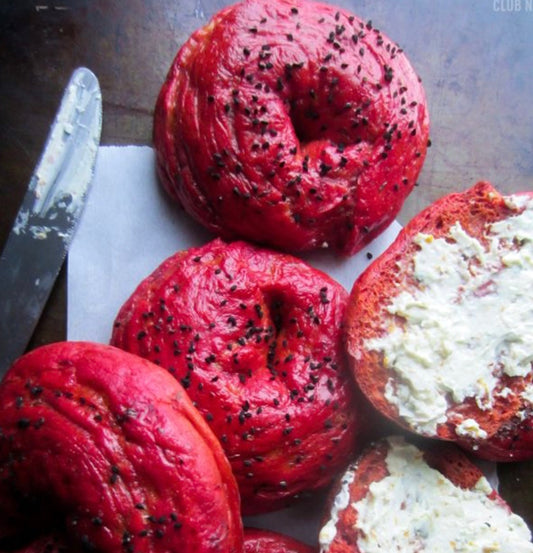 Gluten Free, Vegan, Beet Bagel- Half Dozen