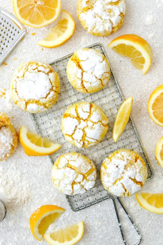 Gluten Free, Vegan Lemon Crinkle Cookie-Half Dozen